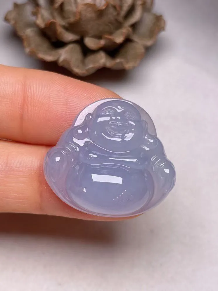 冰种紫罗兰【佛公】吊坠，种水好，玉质细腻 ，卖相好