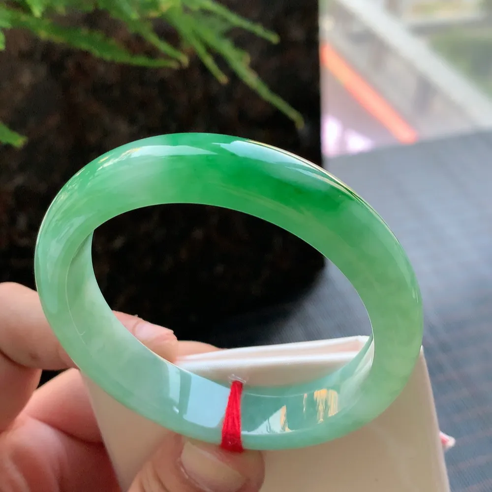 正圈冰阳绿 无瑕 尺寸:56.3/12.8/8 色阳🥰🥰