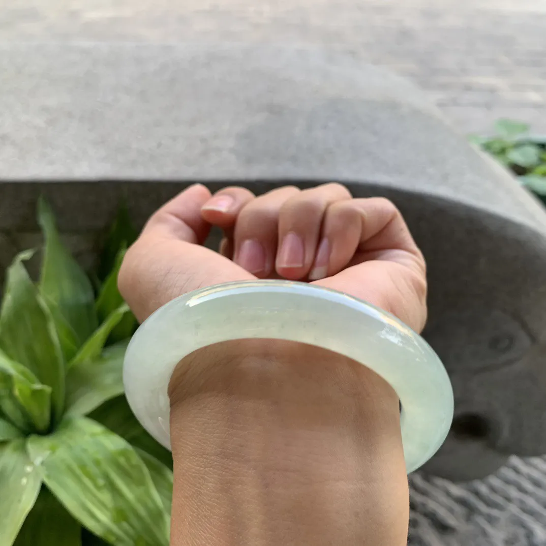 圈口56-12.1 【冰晴圆条手镯】圆条56 57可戴