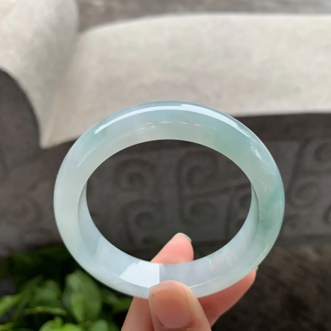 小圈口52.8-13.2-8.5 【冰晴蓝正圈手镯】正圈52 53可戴