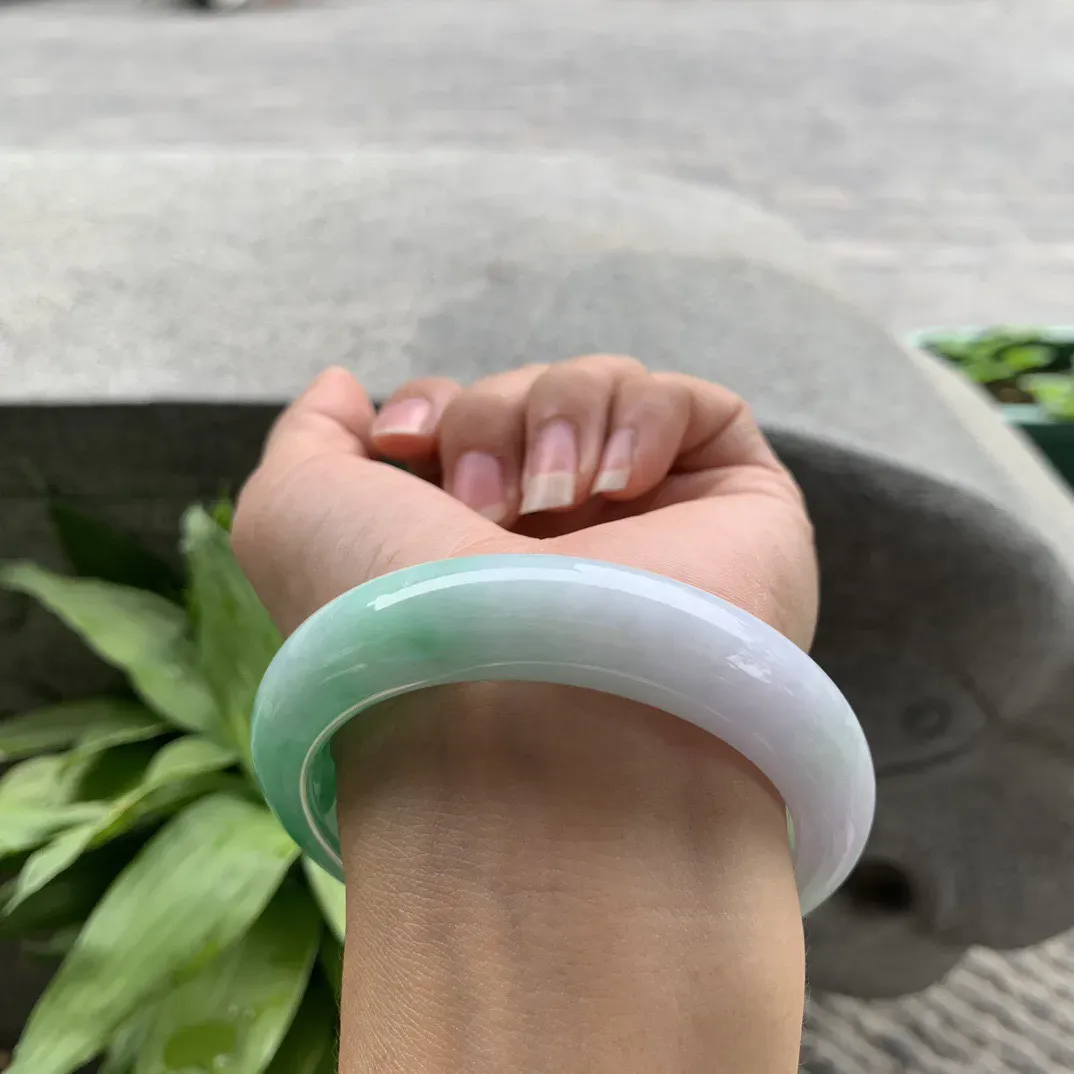 圈口 57.2-13.4-9.4【阳绿正圈手镯】正圈57 58可戴