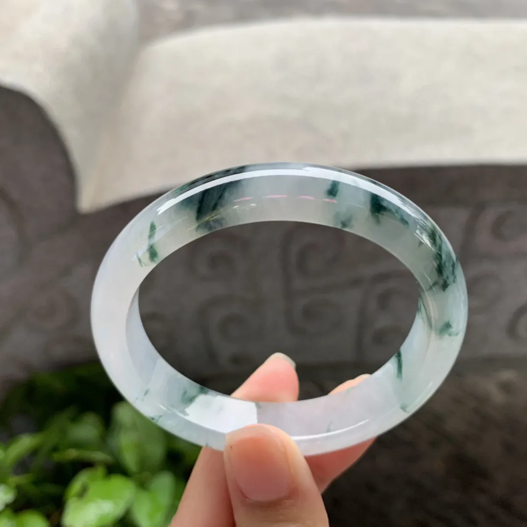 圈口54.3-48.6-12.9-7.9 【冰飘花贵妃手镯】贵妃54 55可戴