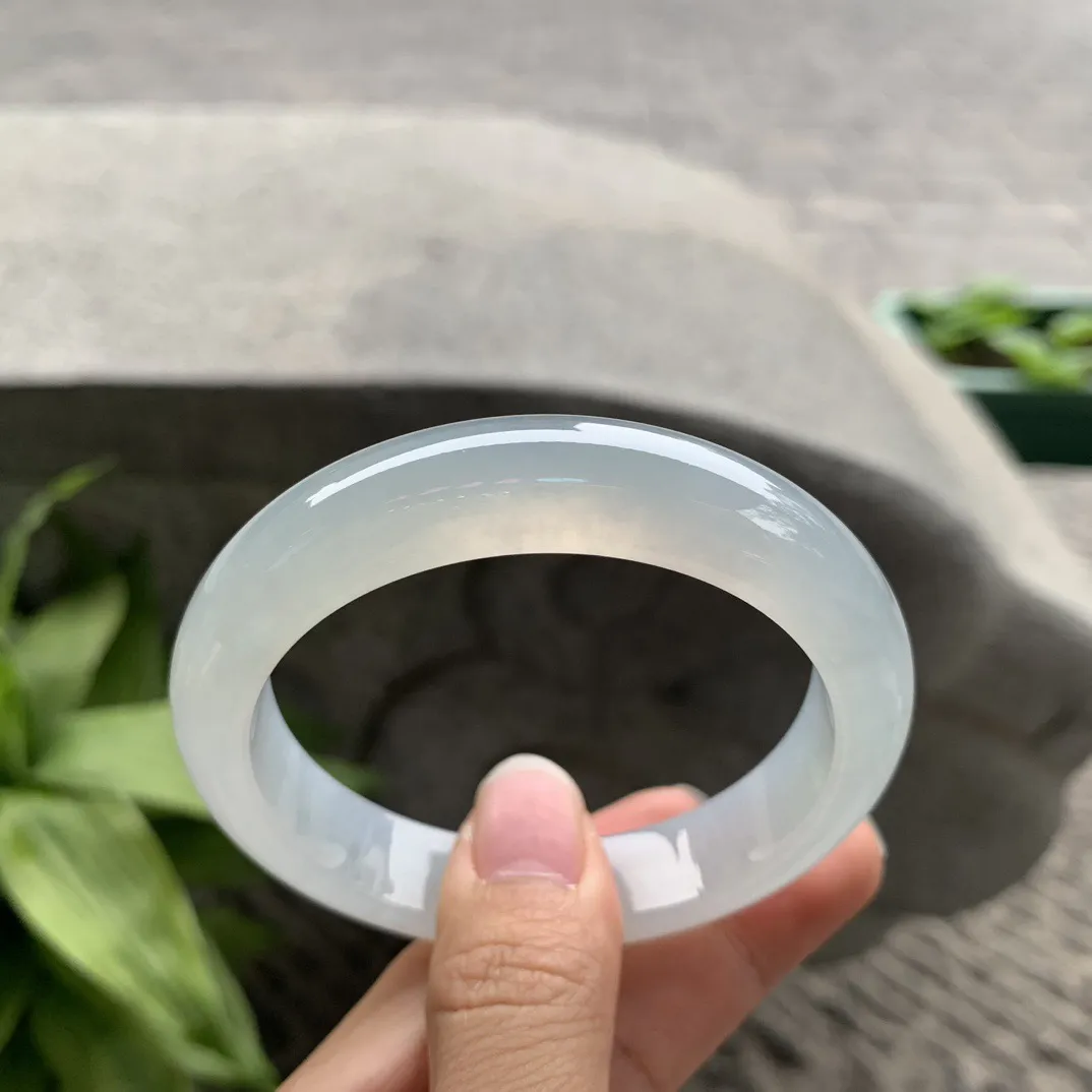 圈口55.8-12.7-8.6 【冰种正圈手镯】正圈55 56可戴