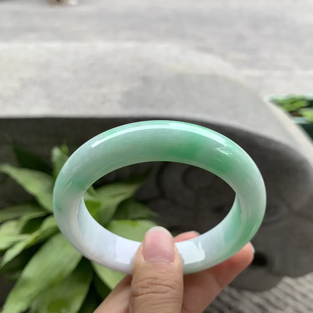 圈口 57.2-13.4-9.4【阳绿正圈手镯】正圈57 58可戴