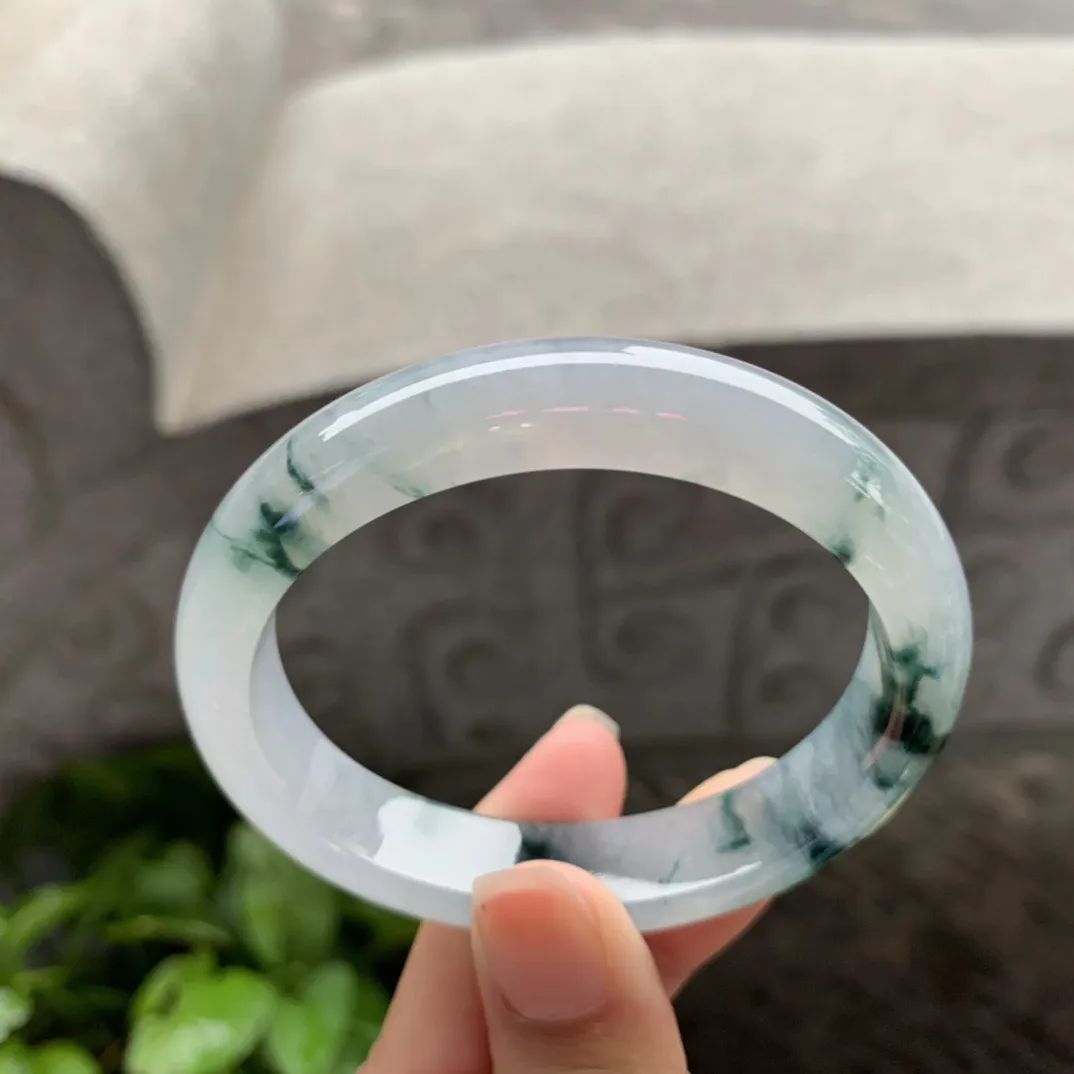 圈口54.3-48.6-12.9-7.9 【冰飘花贵妃手镯】贵妃54 55可戴