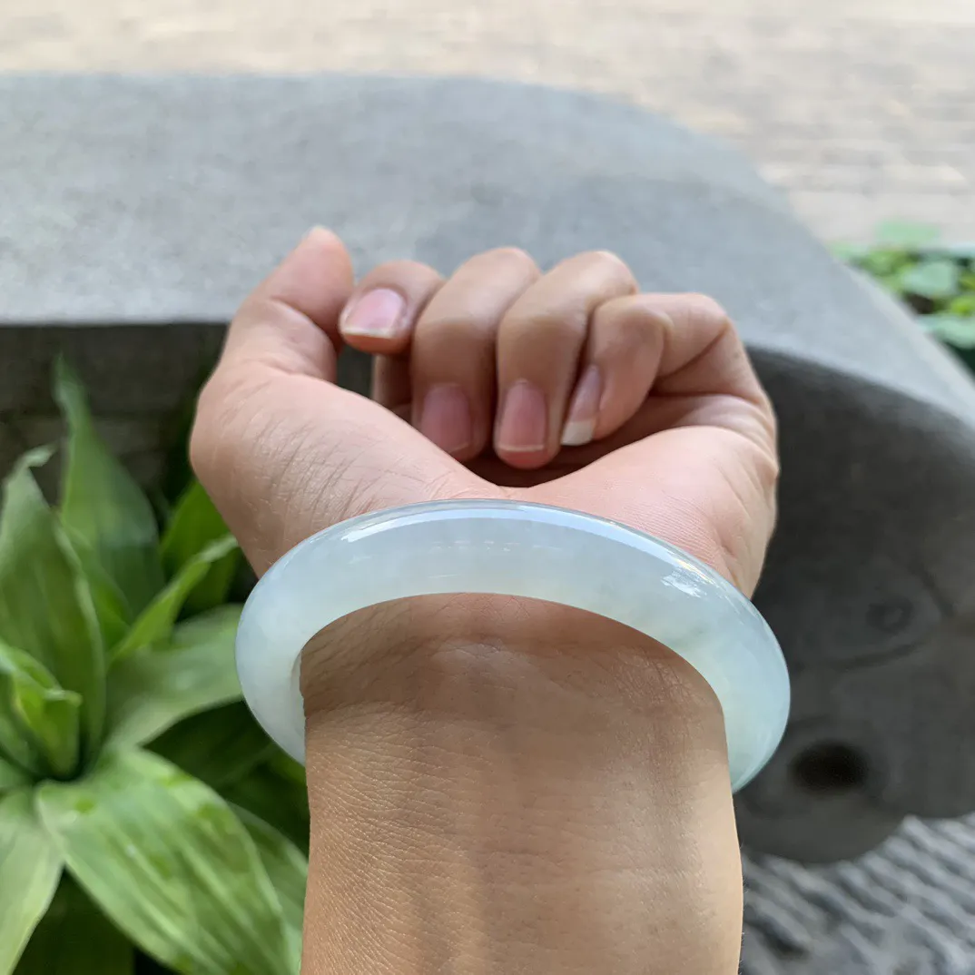 圈口55-9.8-8.3 【冰绿正圈手镯】正圈55 56可戴