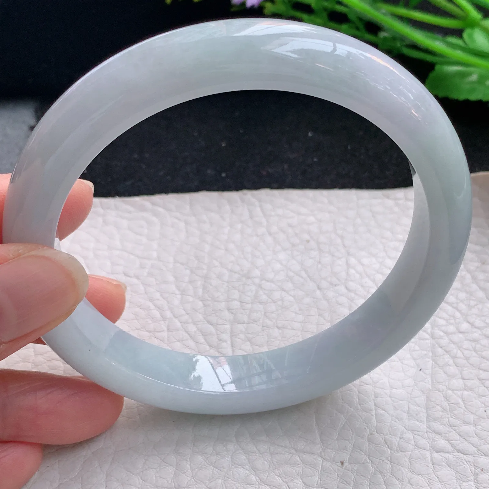 js大圈口66*12.2*9.2平安镯 缅甸翡翠a货玉手镯纯美宽边玉手环