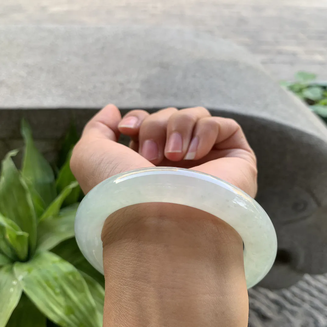 圈口56-12.1 【冰晴圆条手镯】圆条56 57可戴