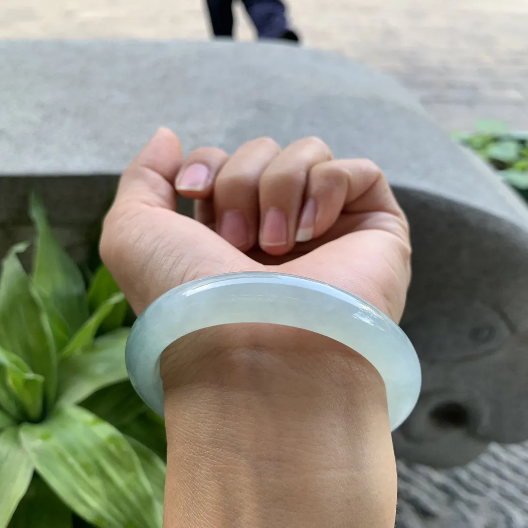 圈口55-9.8-8.3 【冰绿正圈手镯】正圈55 56可戴