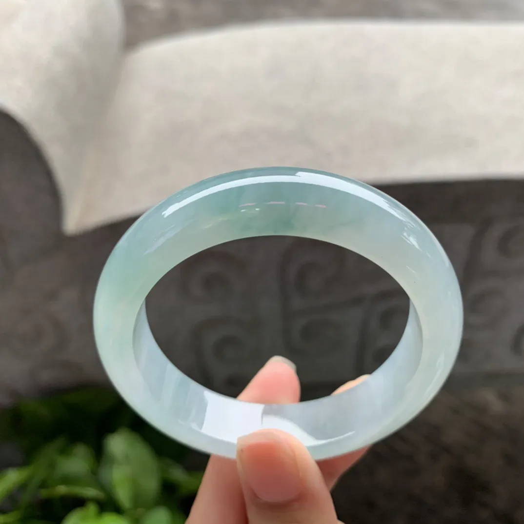 小圈口52.8-13.2-8.5 【冰晴蓝正圈手镯】正圈52 53可戴