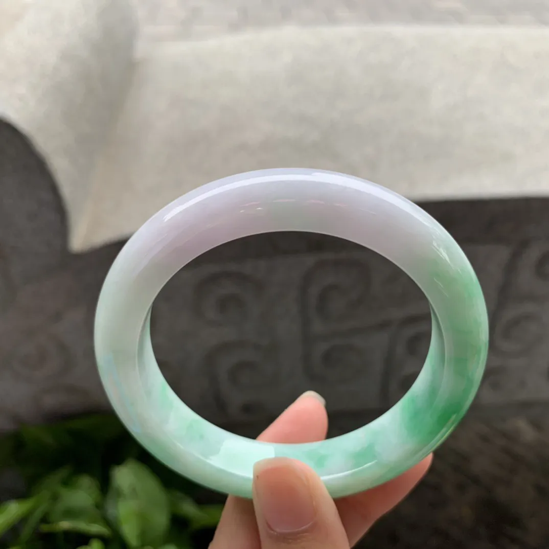 大圈口 58-12.7-9.6【飘绿正圈手镯】正圈58 59可戴