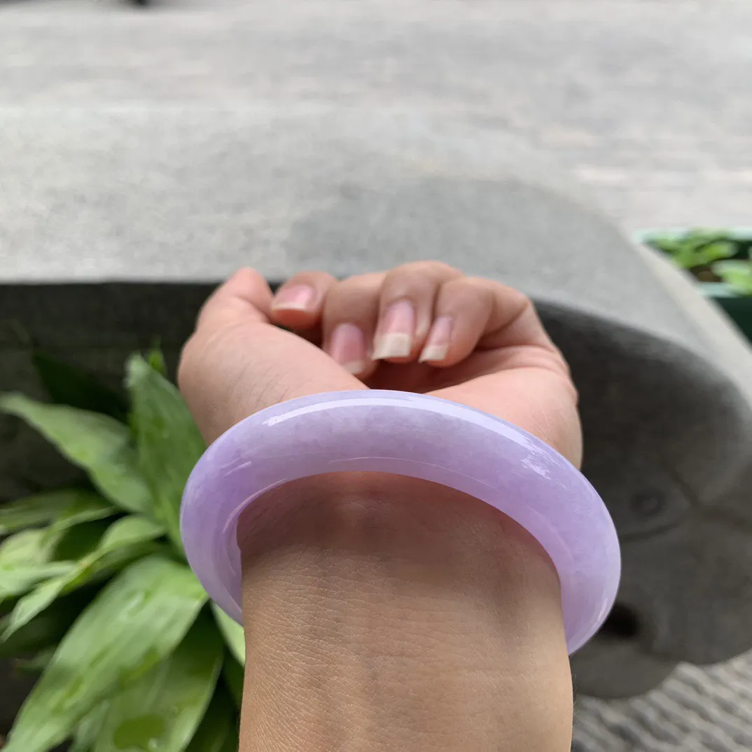 圈口 56.3-11.8-9.7【冰紫正圈手镯】正圈56 57可戴