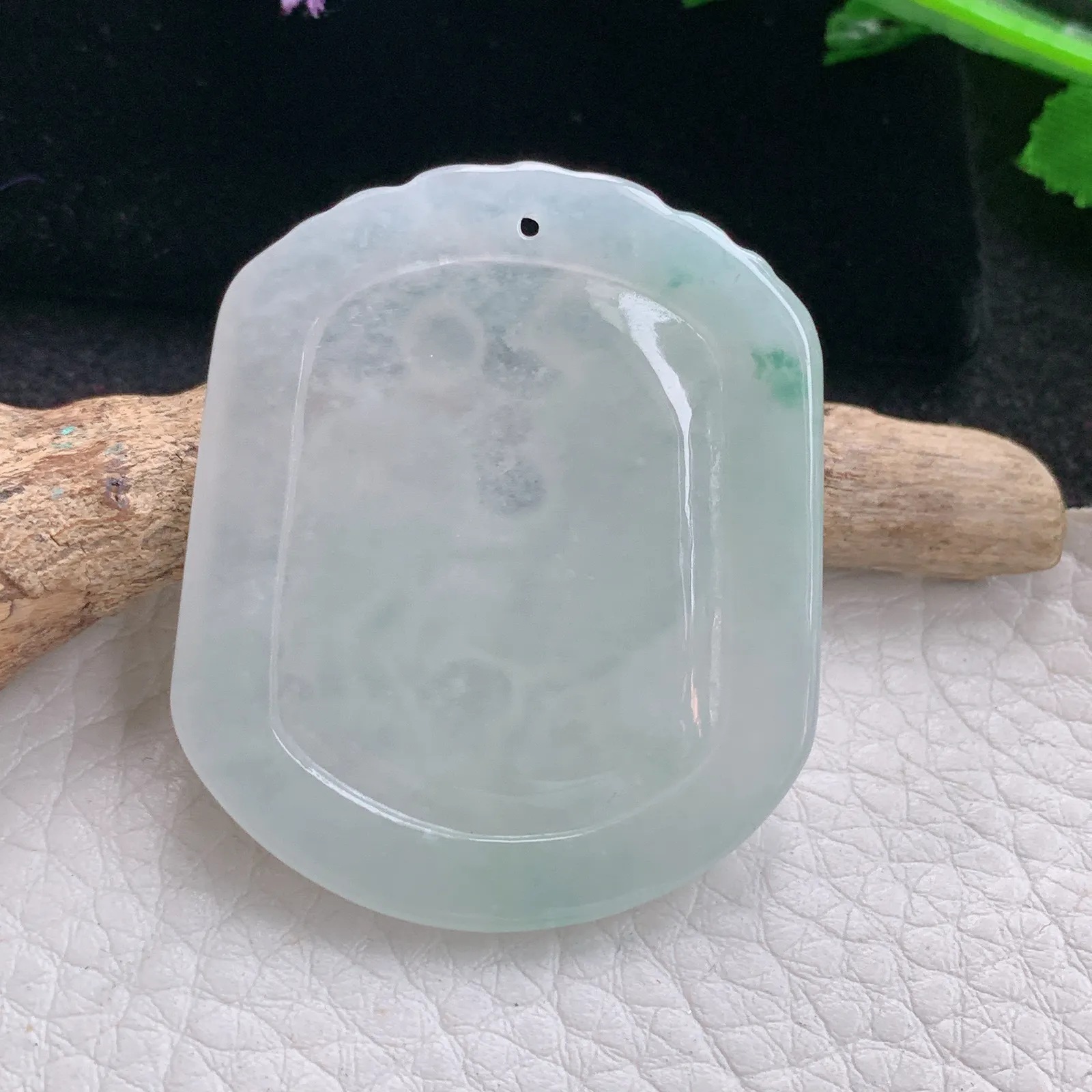 kh实拍57.8*39.5*5.2缅甸翡翠飘花御龙关公 玉观音玉吊坠 玉挂件