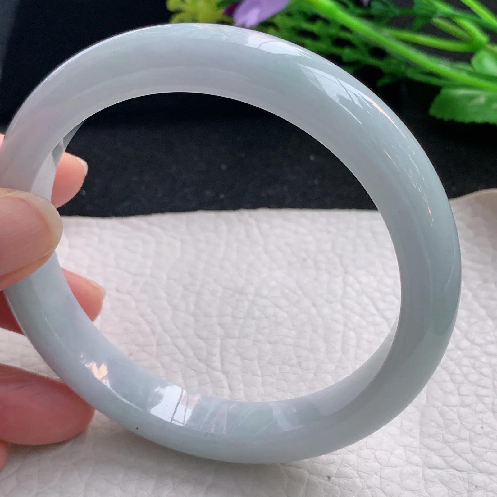 js大圈口66*12.2*9.2平安镯 缅甸翡翠a货玉手镯纯美宽边玉手环