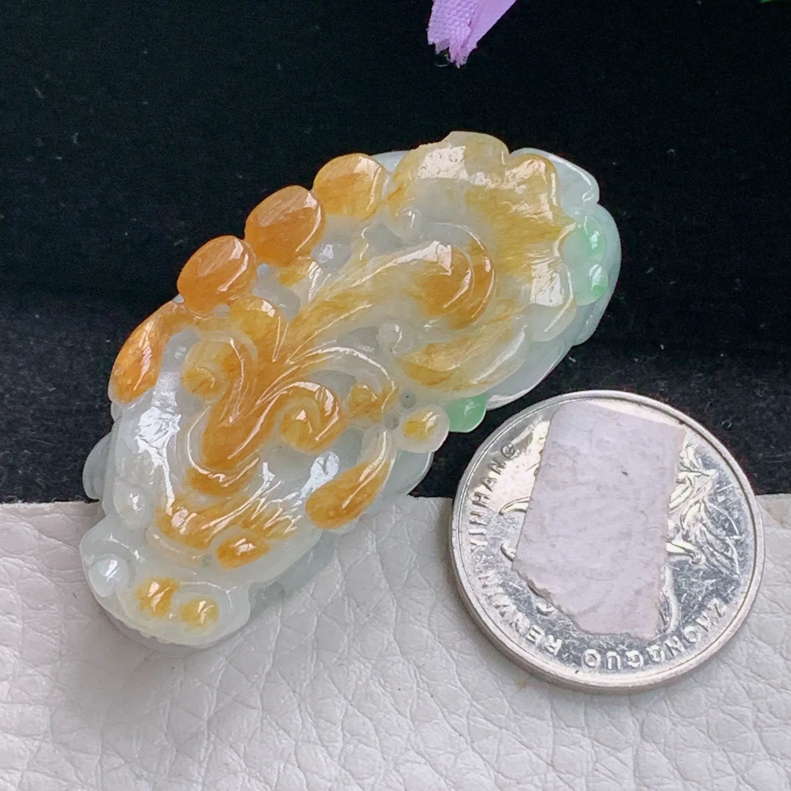 ws实拍50.8*23.6*15缅甸翡翠精雕三彩招财貔貅 玉皮休玉吊坠 玉挂件