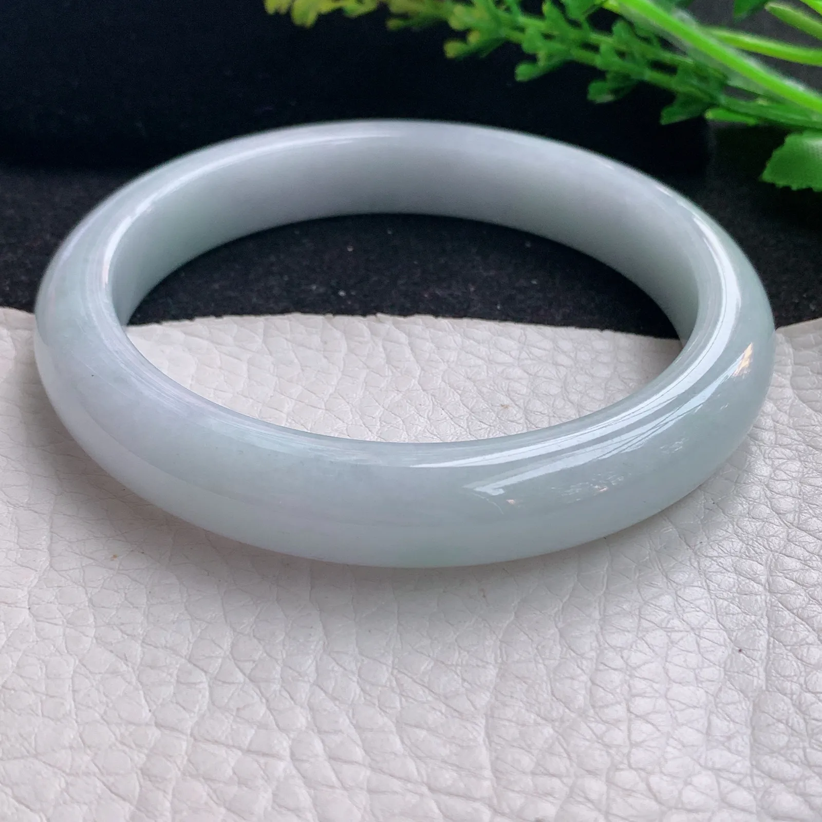 js大圈口66*12.2*9.2平安镯 缅甸翡翠a货玉手镯纯美宽边玉手环