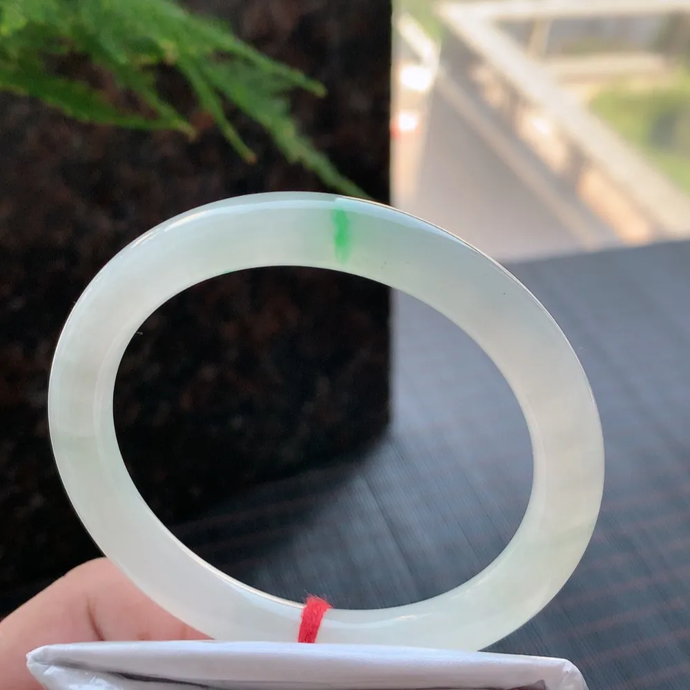 圆条冰绿 无瑕 尺寸:56.2/8.2 冰润