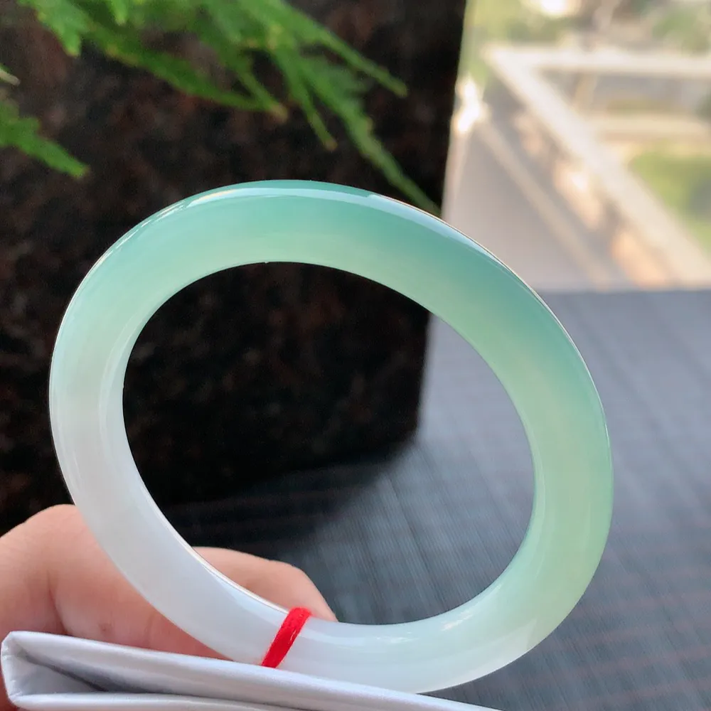 圆条高冰蓝绿 无瑕 尺寸:54.1/9.1 种色兼备