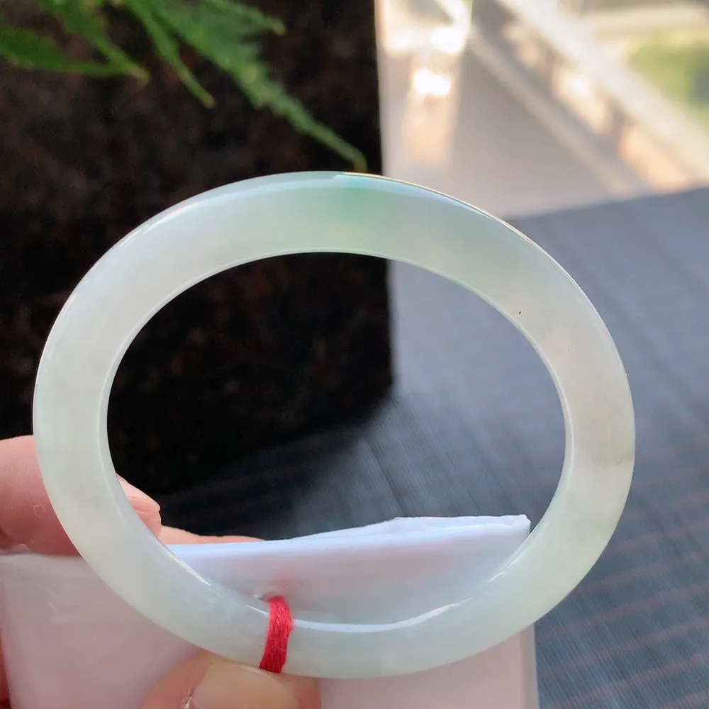 圆条冰绿 无瑕 尺寸:56.2/8.2 冰润