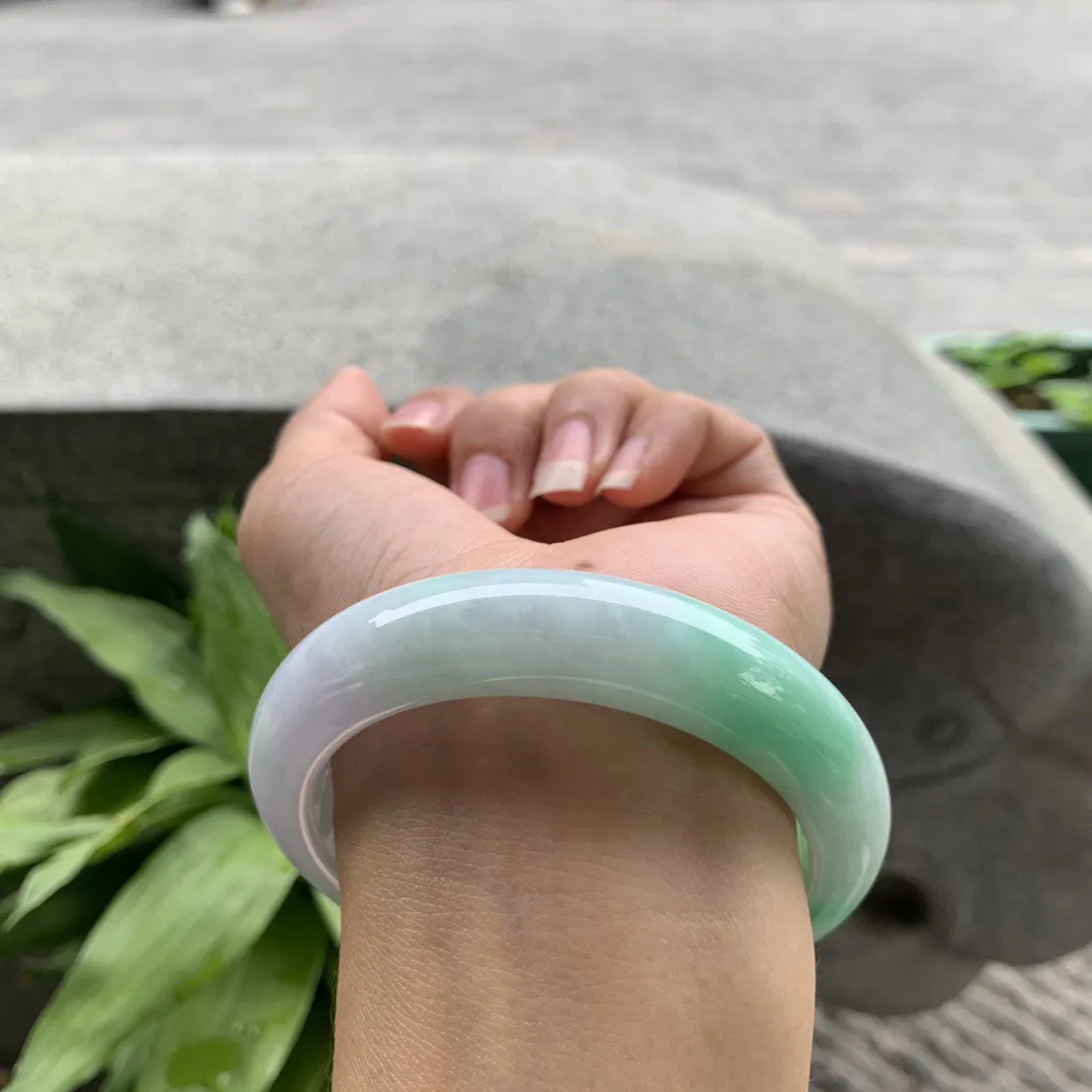 圈口 57.2-13.4-9.4【阳绿正圈手镯】正圈57 58可戴
