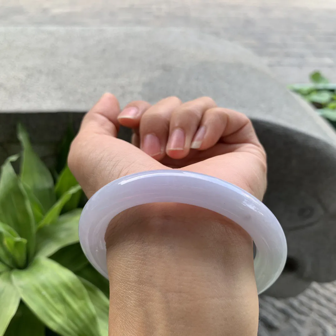 圈口57.2-10.2 【粉紫圆条手镯】圆条57 58可戴