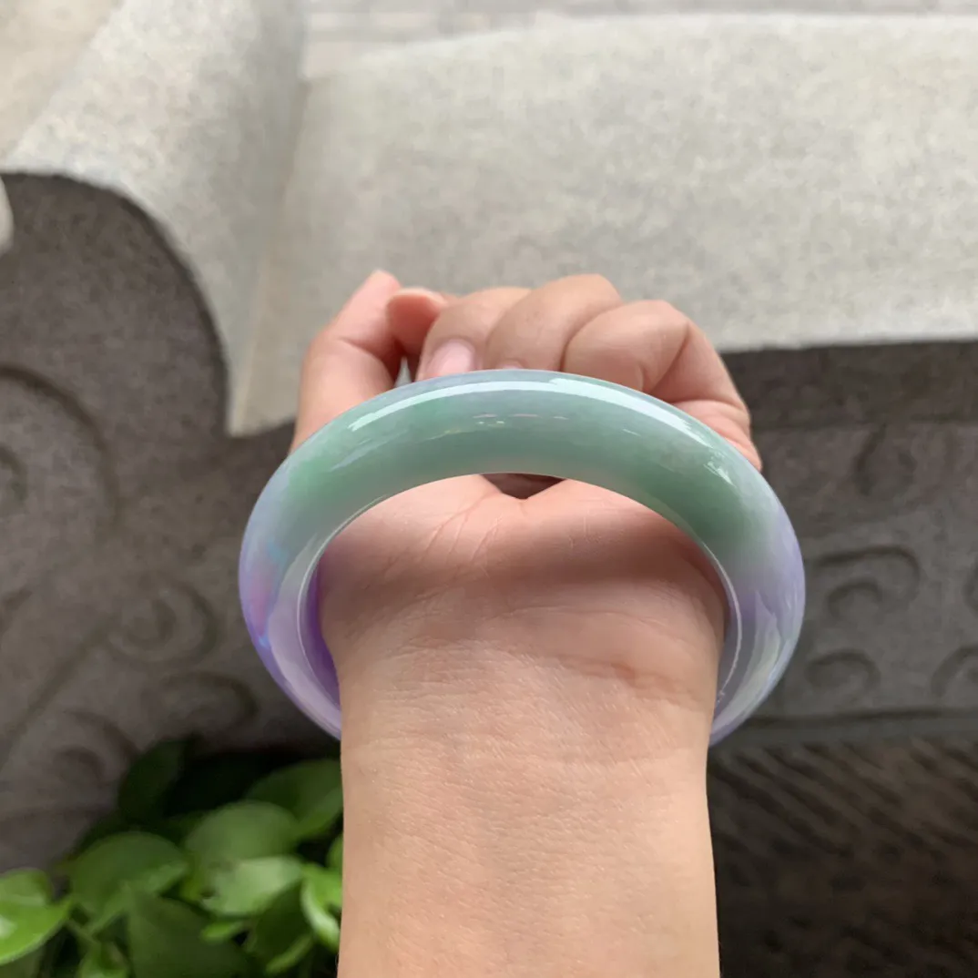 大圈口59.6-12.8-10.5 【春彩正圈手镯】正圈59 60可戴