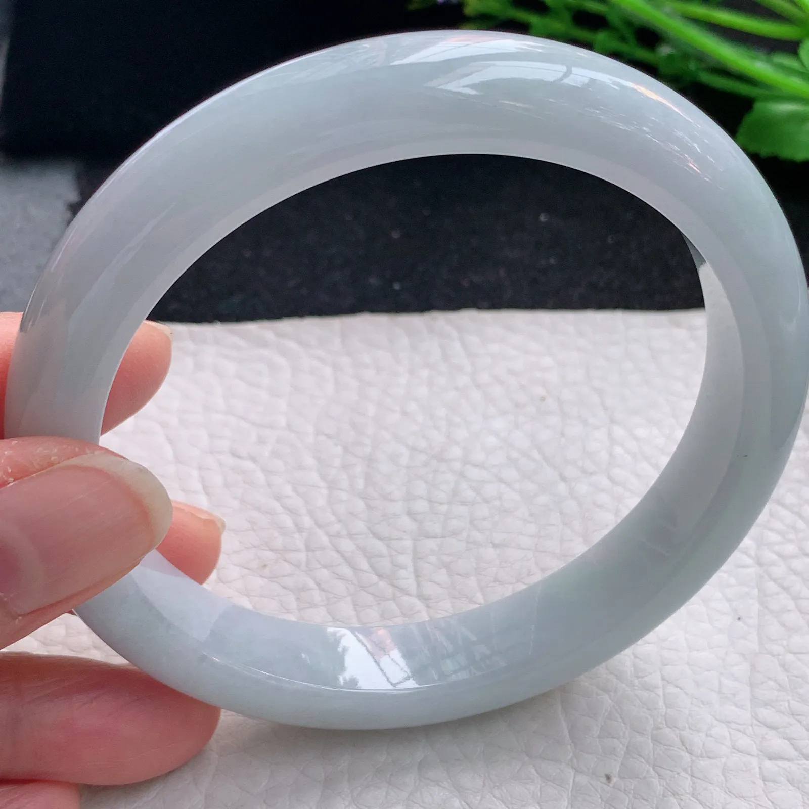 js大圈口66*12.2*9.2平安镯 缅甸翡翠a货玉手镯纯美宽边玉手环