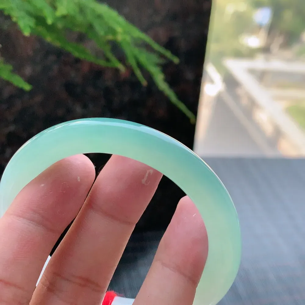 圆条高冰蓝绿 无瑕 尺寸:54.1/9.1 种色兼备