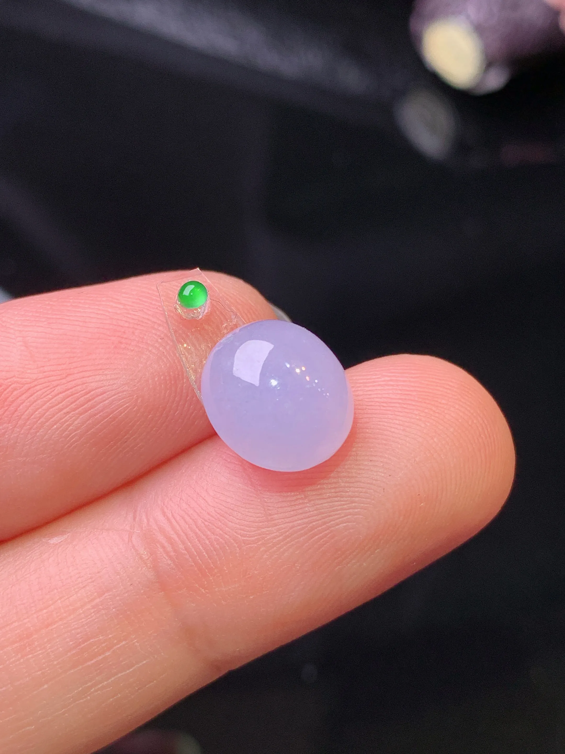 镶嵌款 紫罗兰蛋面吊坠 玉质细腻 色泽清新艳丽 整体尺寸9.7*9*5.3