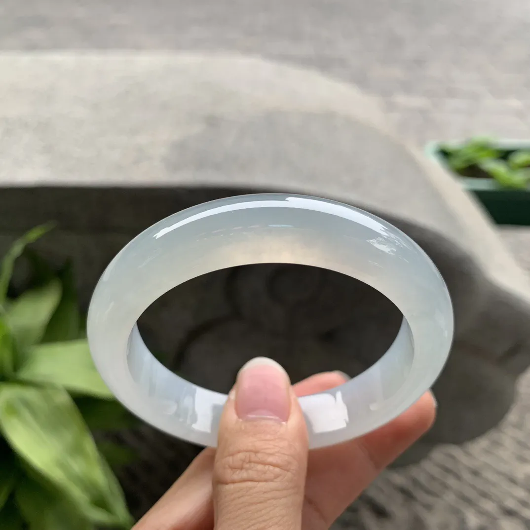 圈口55.8-12.7-8.6 【冰种正圈手镯】正圈55 56可戴