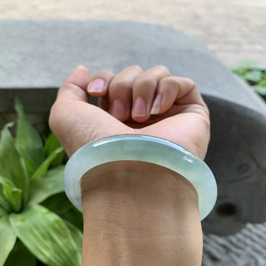 圈口55-9.8-8.3 【冰绿正圈手镯】正圈55 56可戴