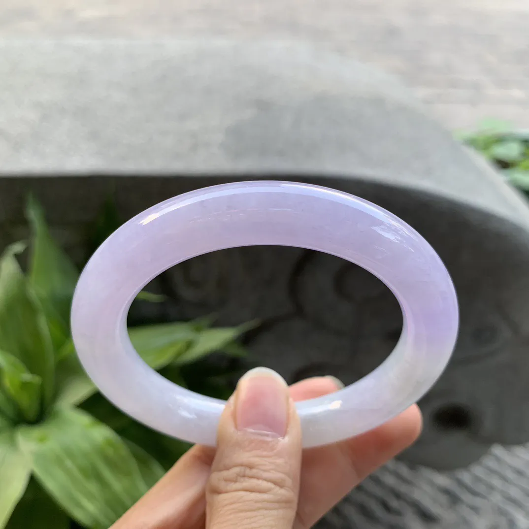 圈口56.5-11 【粉紫圆条手镯】圆条56 57可戴