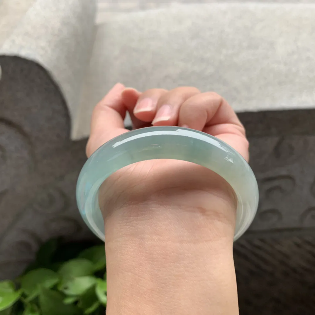 圈口 55.8-13-8.5【冰蓝正圈手镯】正圈55 56可戴