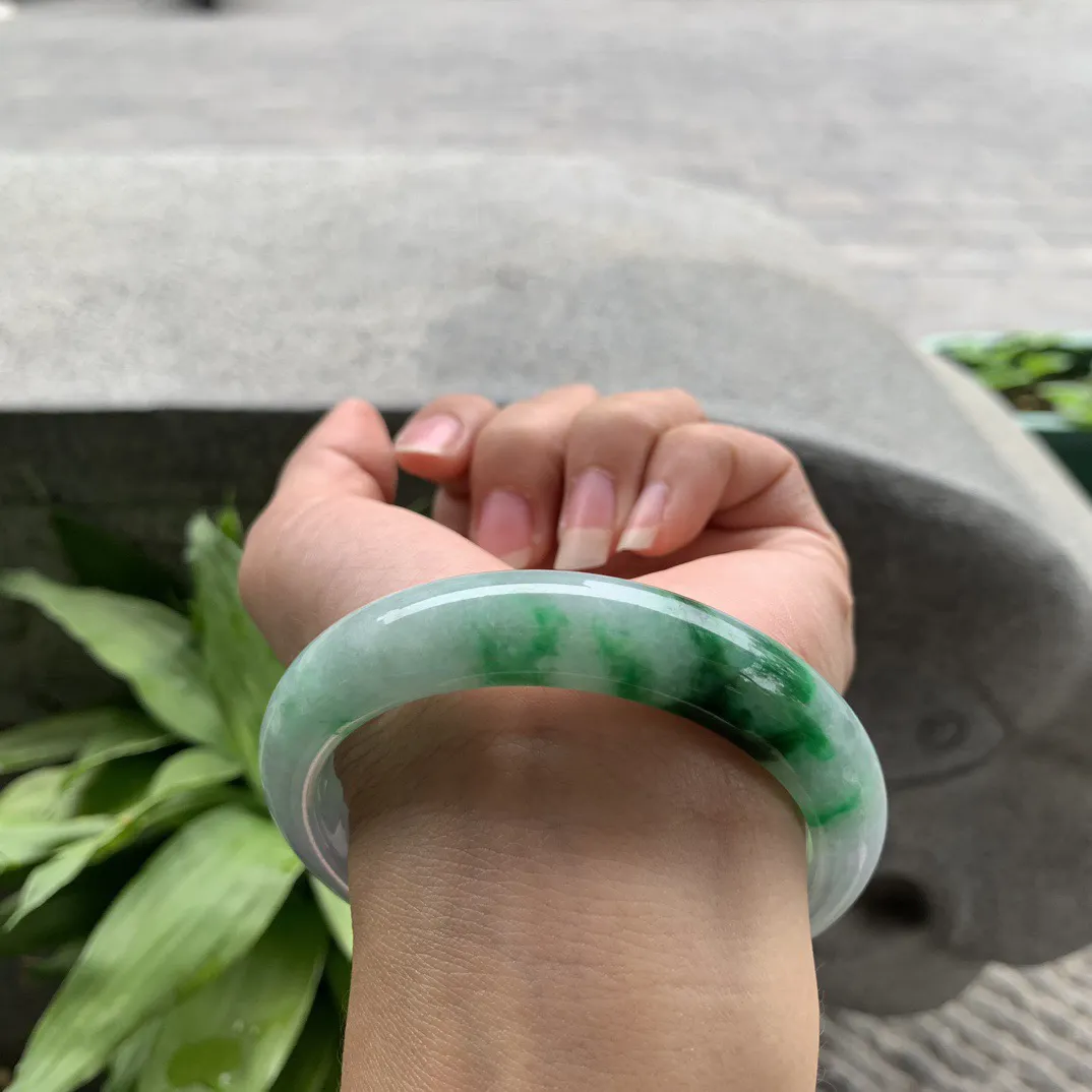 大圈口59-12.8-8.7 【春彩正圈手镯】正圈59 60可戴