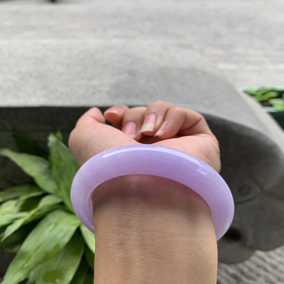 圈口 56.3-11.8-9.7【冰紫正圈手镯】正圈56 57可戴