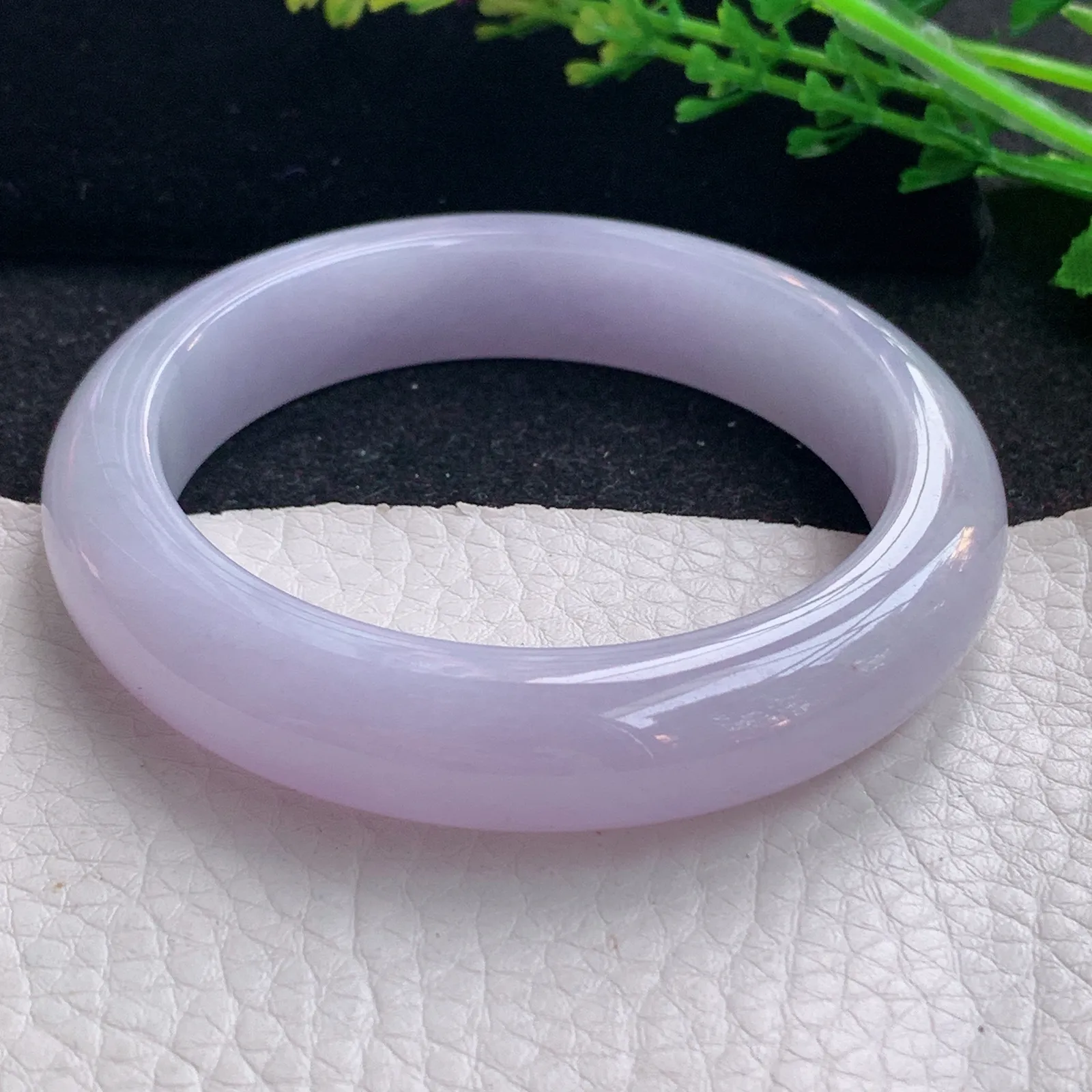 nr自然光55*12.5*9平安镯 缅甸翡翠a货玉手镯紫罗兰宽边玉手环