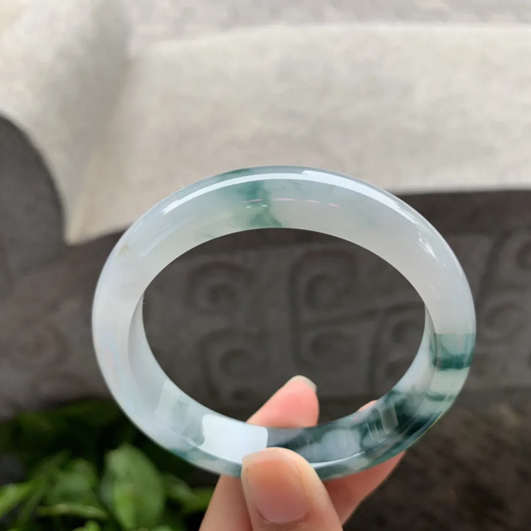 圈口55.8-12.5-8.1 【冰飘花正圈手镯】正圈55 56可戴