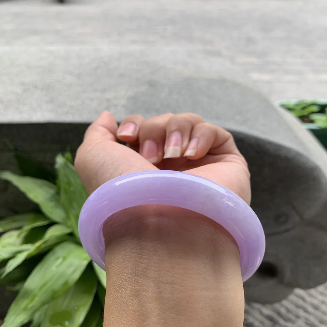 圈口 56.3-11.8-9.7【冰紫正圈手镯】正圈56 57可戴