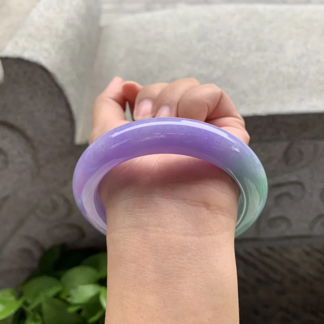 大圈口59.6-12.8-10.5 【春彩正圈手镯】正圈59 60可戴