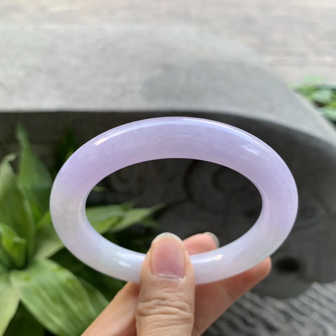 圈口56.5-11 【粉紫圆条手镯】圆条56 57可戴