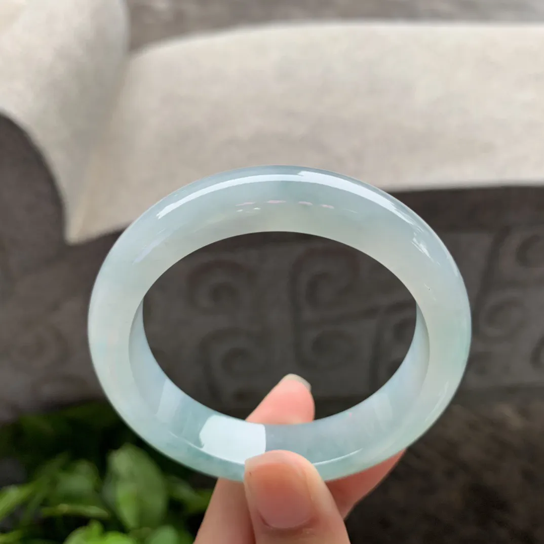 小圈口52.8-13.2-8.5 【冰晴蓝正圈手镯】正圈52 53可戴