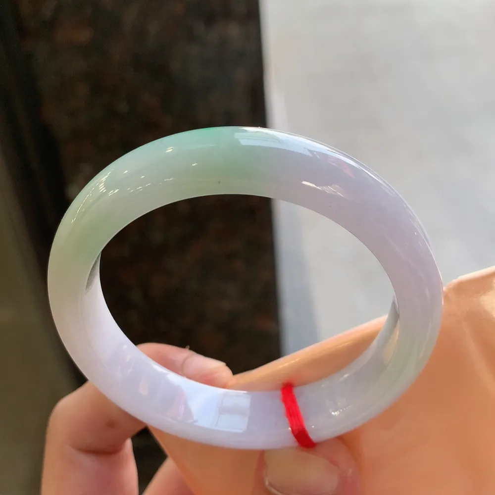 正圈冰糯春彩 无瑕 尺寸:53.8/12.4/7.9 超美