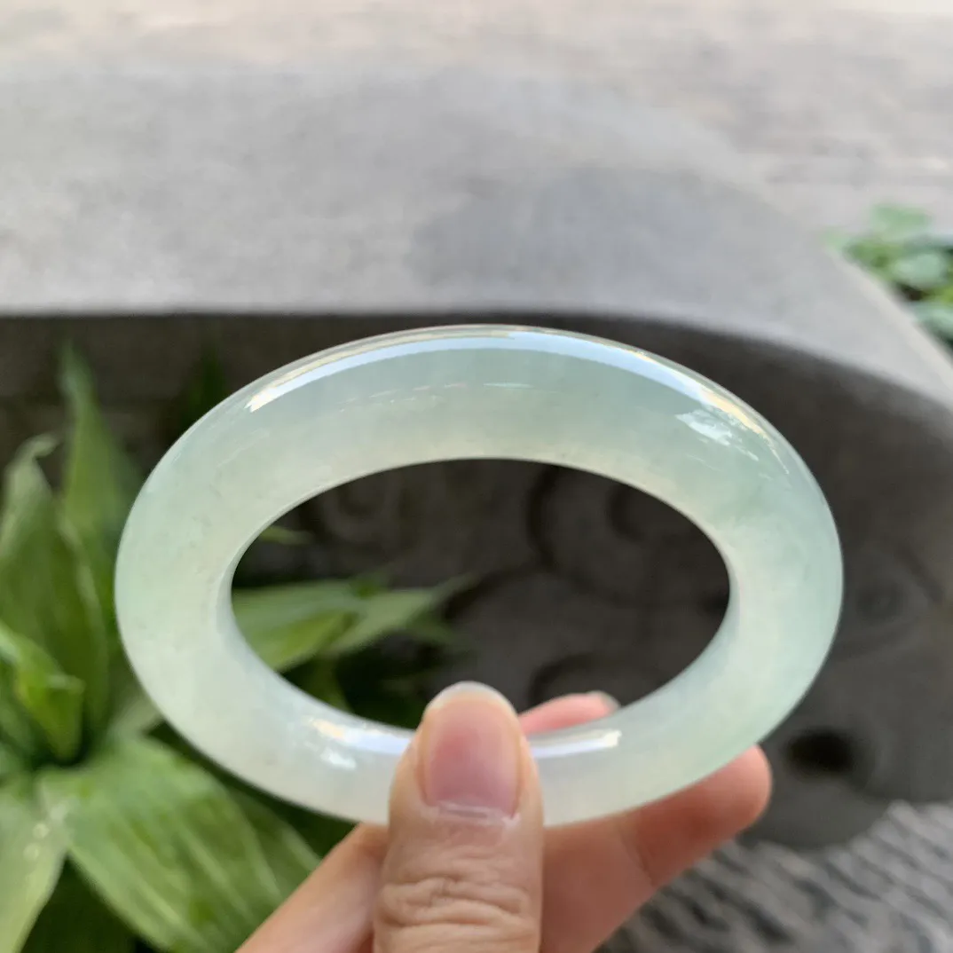 圈口56-12.1 【冰晴圆条手镯】圆条56 57可戴