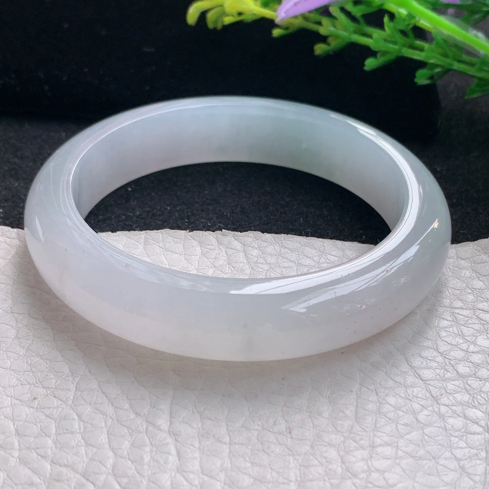 r自然光55*12.6*8.5镯 翡翠a货玉手镯冰起光宽边珠宝玉手环