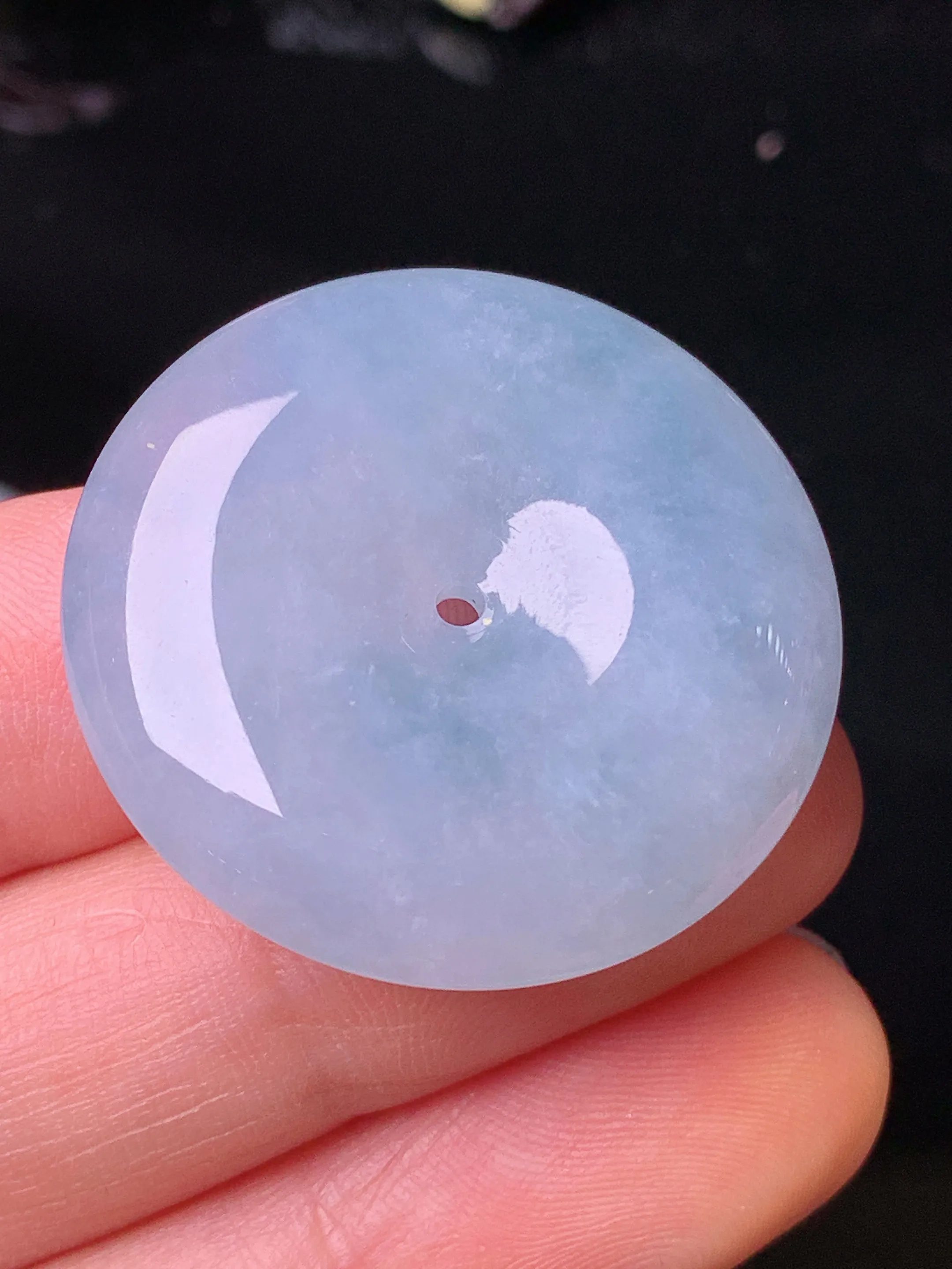 平安扣吊坠 玉质细腻 色泽清新艳丽 整体尺寸30*7