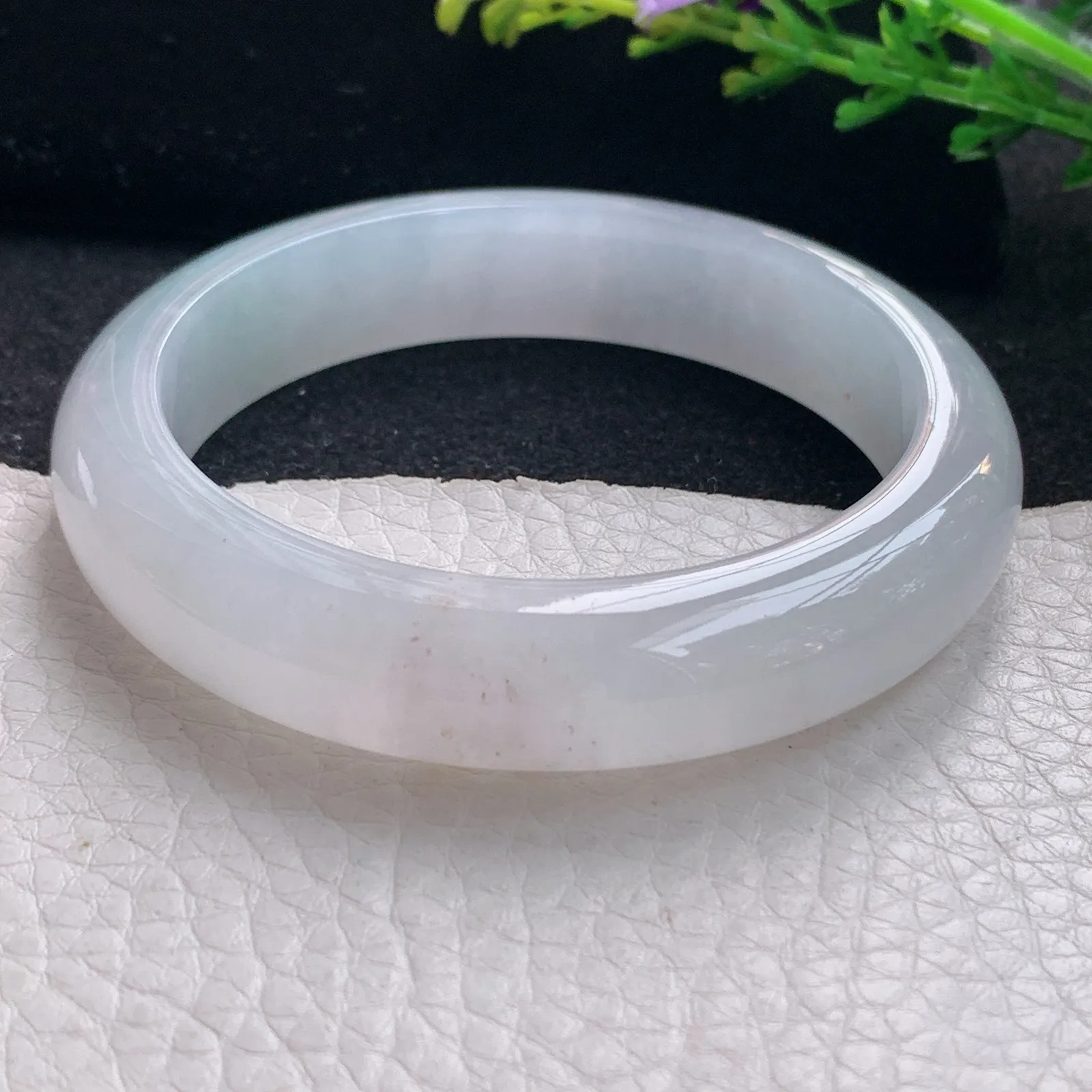 r自然光55*12.6*8.5镯 翡翠a货玉手镯冰起光宽边珠宝玉手环