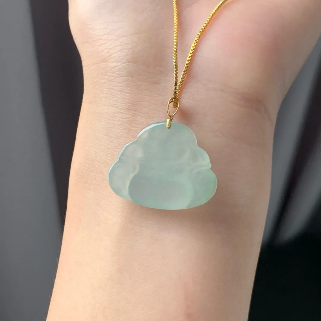 冰晴佛公，冰晴底子 小巧精美。尺寸20-25.7-4.4