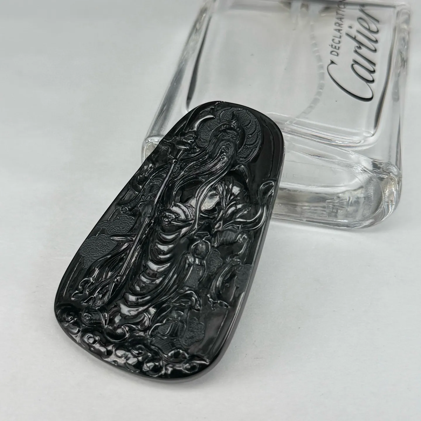 精品墨翠关公 种好色正 黑度好 打灯通透 油性足 尺寸64