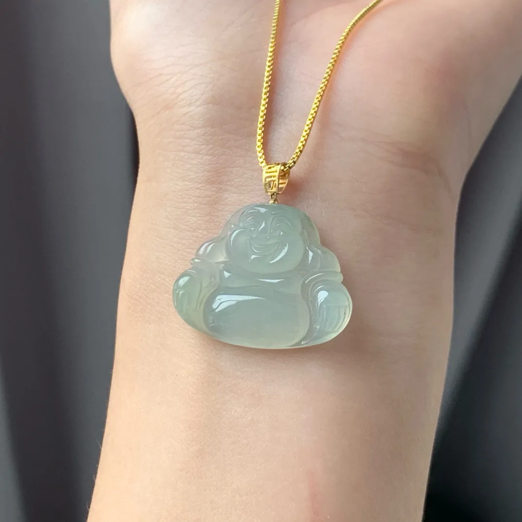 冰晴佛公，冰晴底子 小巧精美。尺寸20-25.7-4.4