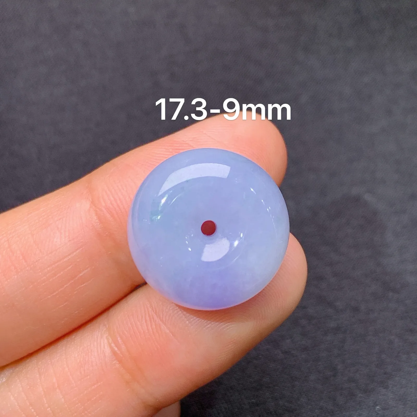 紫罗兰平安扣，温润细腻，颜色鲜艳，种水足 尺寸17.3*9